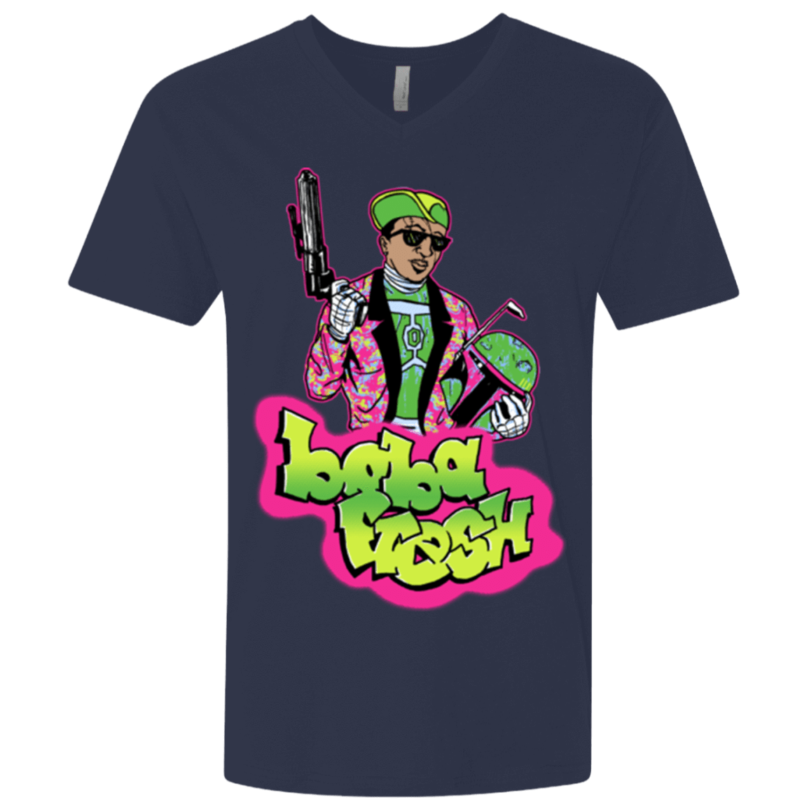 T-Shirts Midnight Navy / X-Small Boba Fresh Men's Premium V-Neck