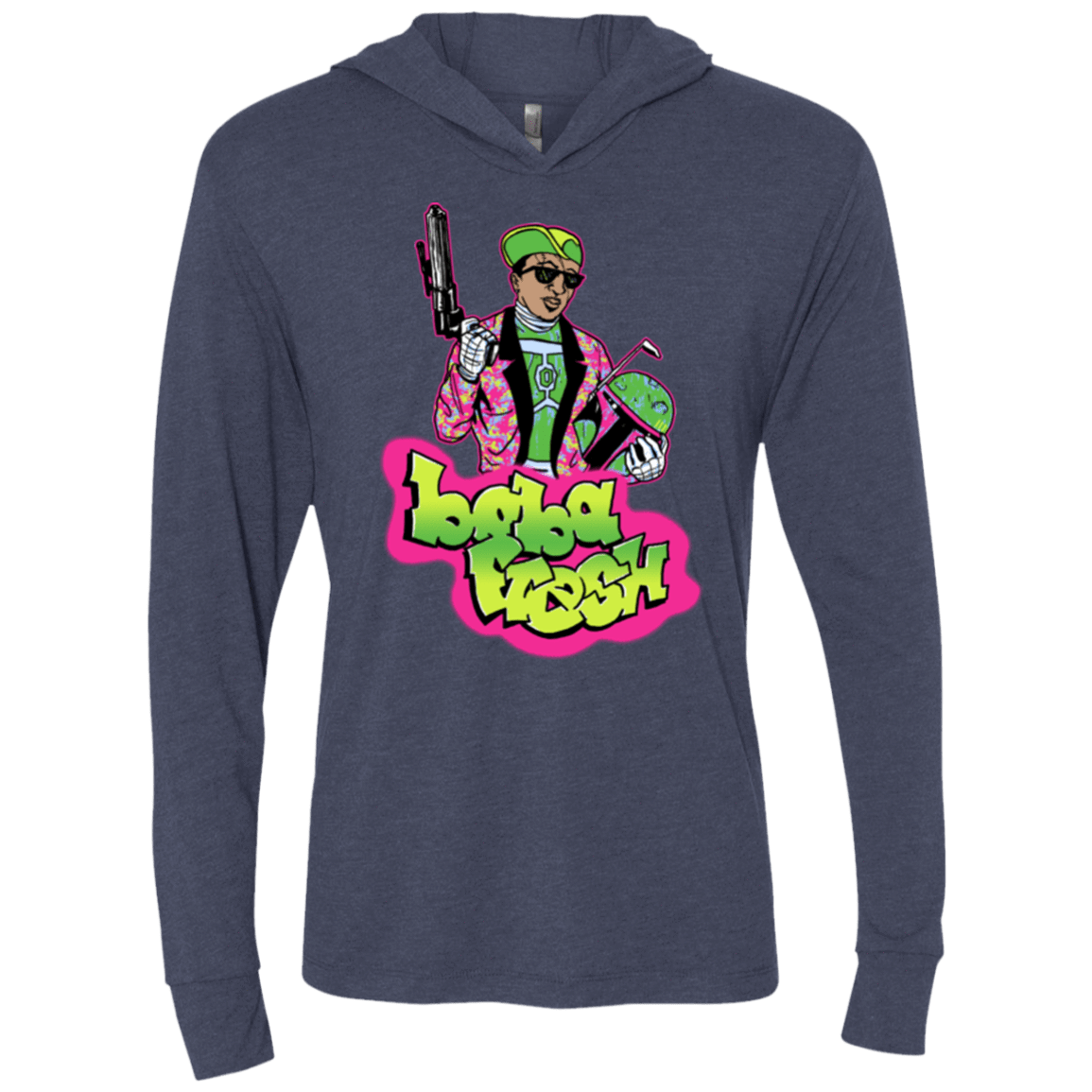 T-Shirts Vintage Navy / X-Small Boba Fresh Triblend Long Sleeve Hoodie Tee