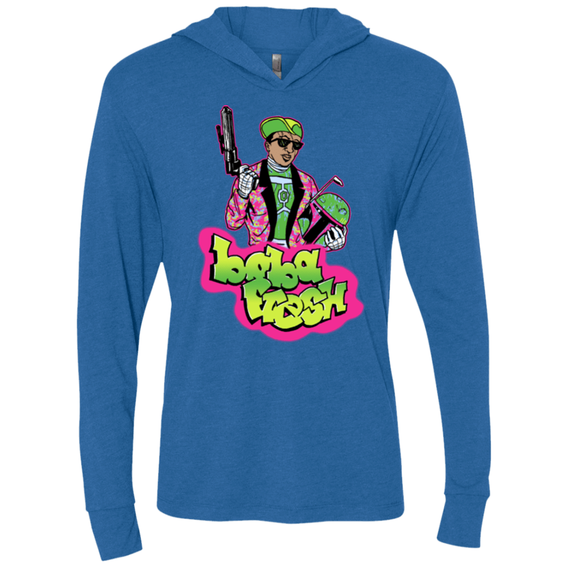 T-Shirts Vintage Royal / X-Small Boba Fresh Triblend Long Sleeve Hoodie Tee