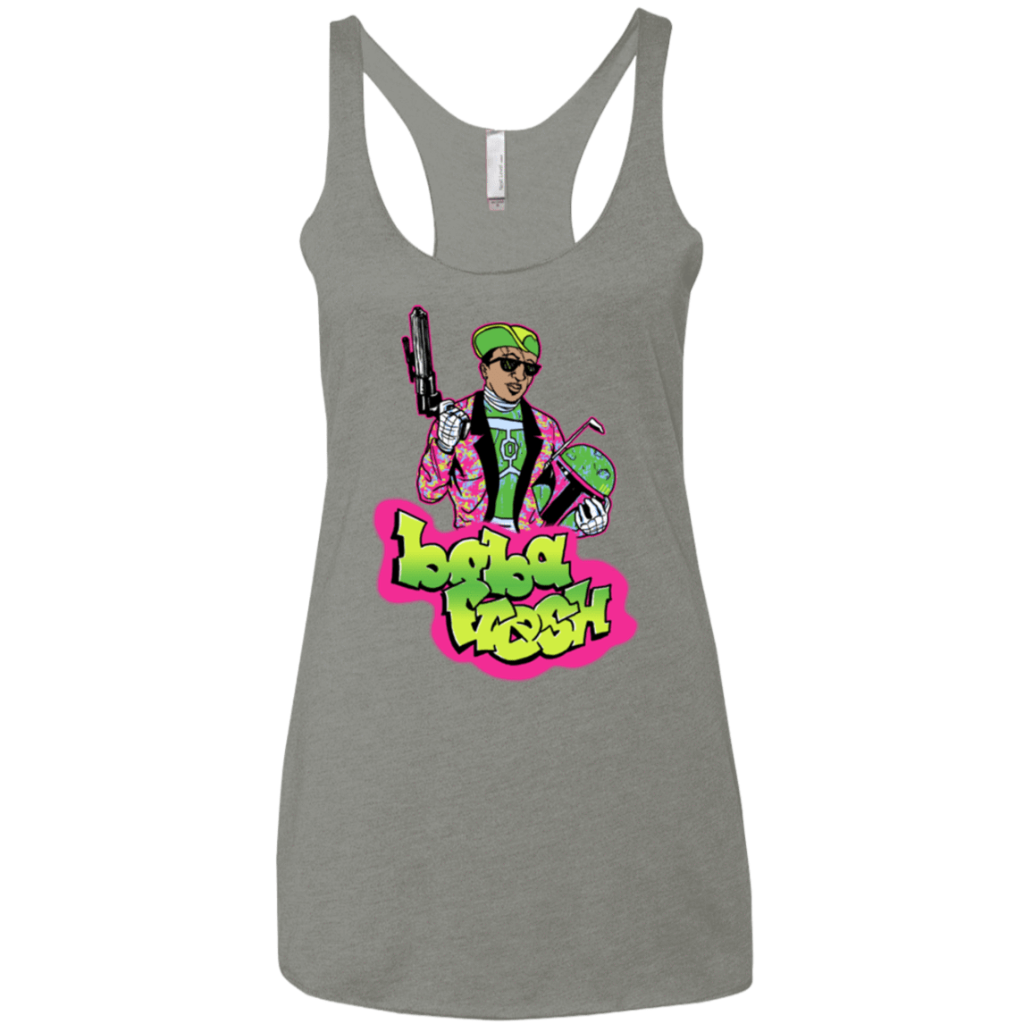 T-Shirts Venetian Grey / X-Small Boba Fresh Women's Triblend Racerback Tank