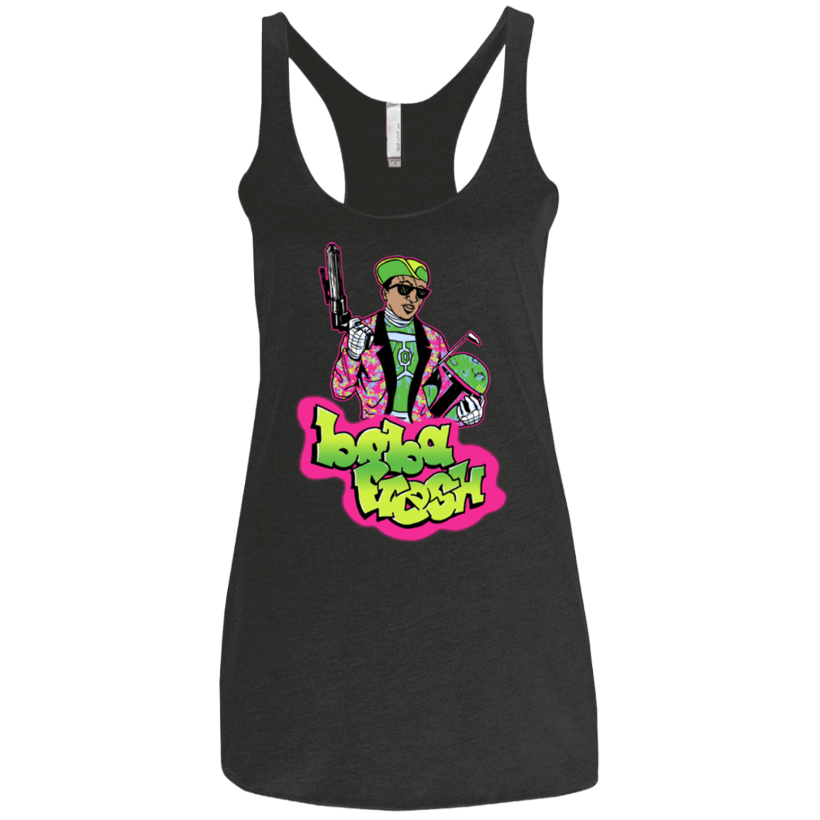 T-Shirts Vintage Black / X-Small Boba Fresh Women's Triblend Racerback Tank