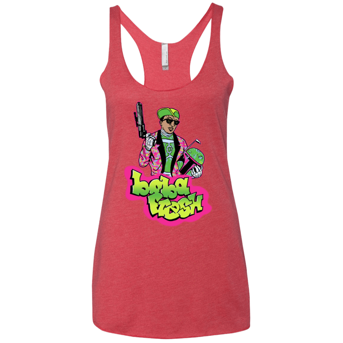T-Shirts Vintage Red / X-Small Boba Fresh Women's Triblend Racerback Tank