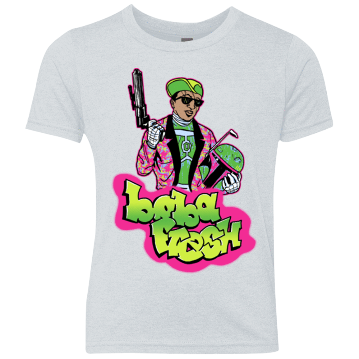 T-Shirts Heather White / YXS Boba Fresh Youth Triblend T-Shirt