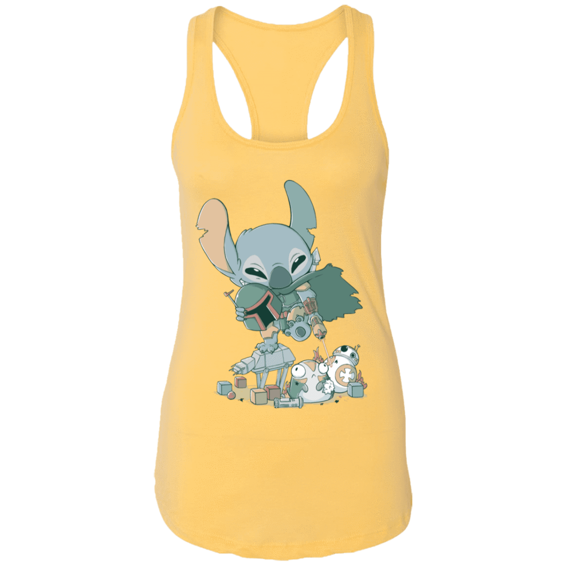 T-Shirts Banana Cream / X-Small Boba Stitch Women's Premium Racerback Tank