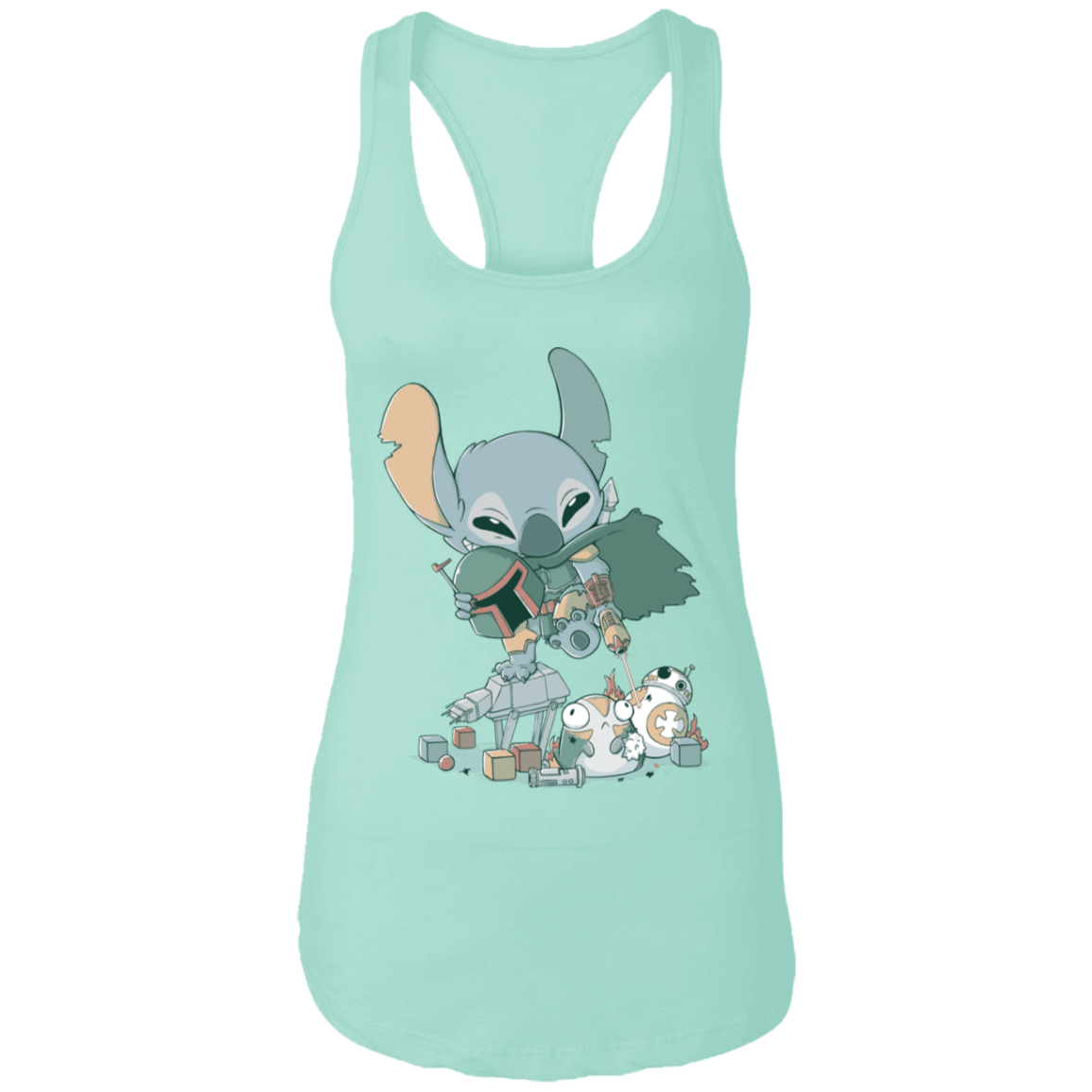T-Shirts Mint / X-Small Boba Stitch Women's Premium Racerback Tank