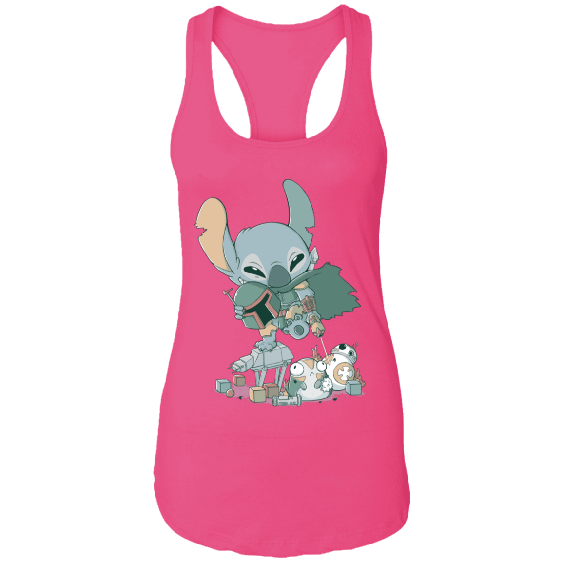 T-Shirts Raspberry / X-Small Boba Stitch Women's Premium Racerback Tank
