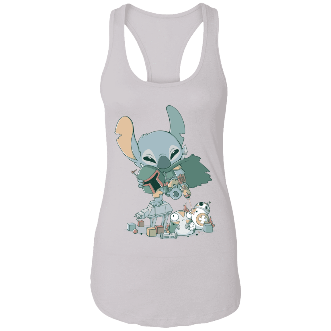T-Shirts White / X-Small Boba Stitch Women's Premium Racerback Tank