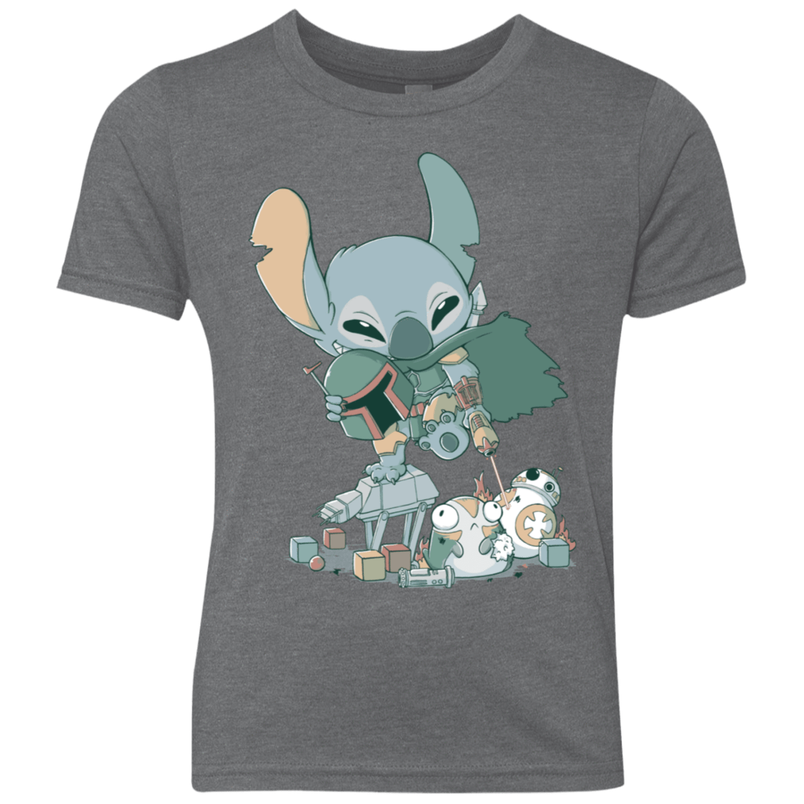 T-Shirts Premium Heather / YXS Boba Stitch Youth Triblend T-Shirt