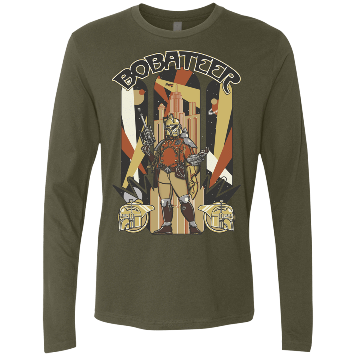 T-Shirts Military Green / Small Bobateer Men's Premium Long Sleeve