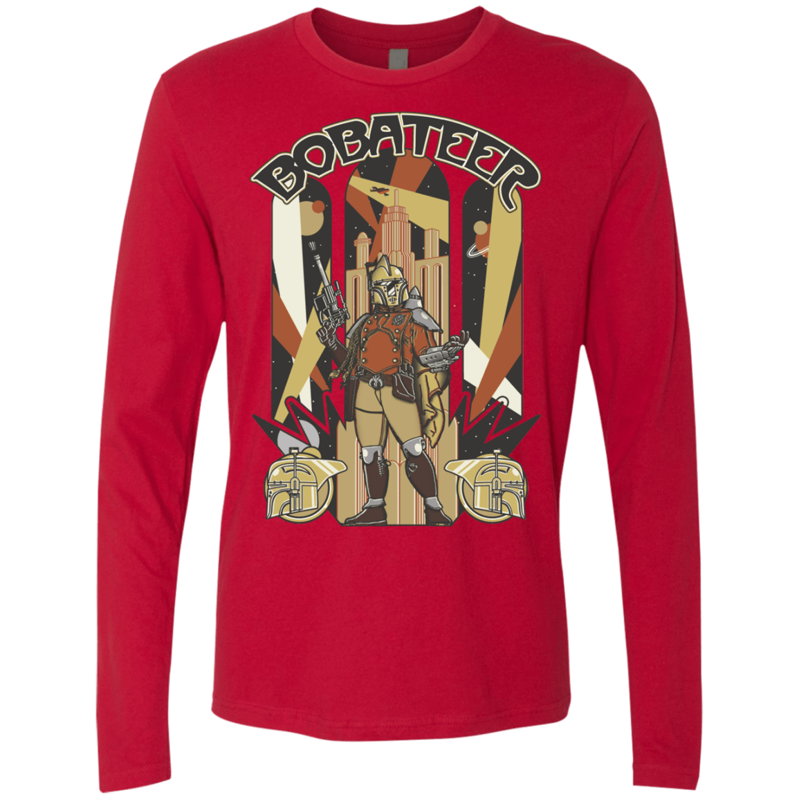 T-Shirts Red / Small Bobateer Men's Premium Long Sleeve