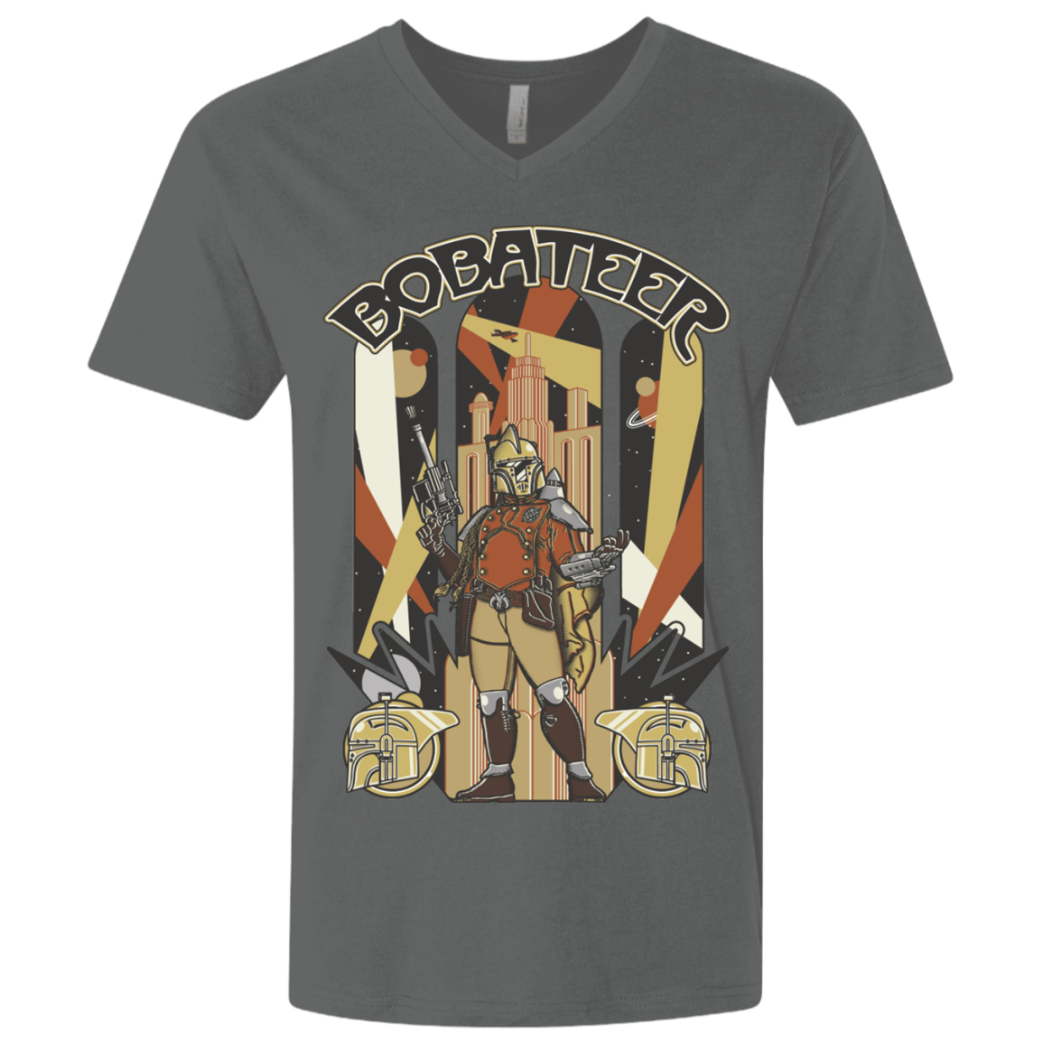 T-Shirts Heavy Metal / X-Small Bobateer Men's Premium V-Neck