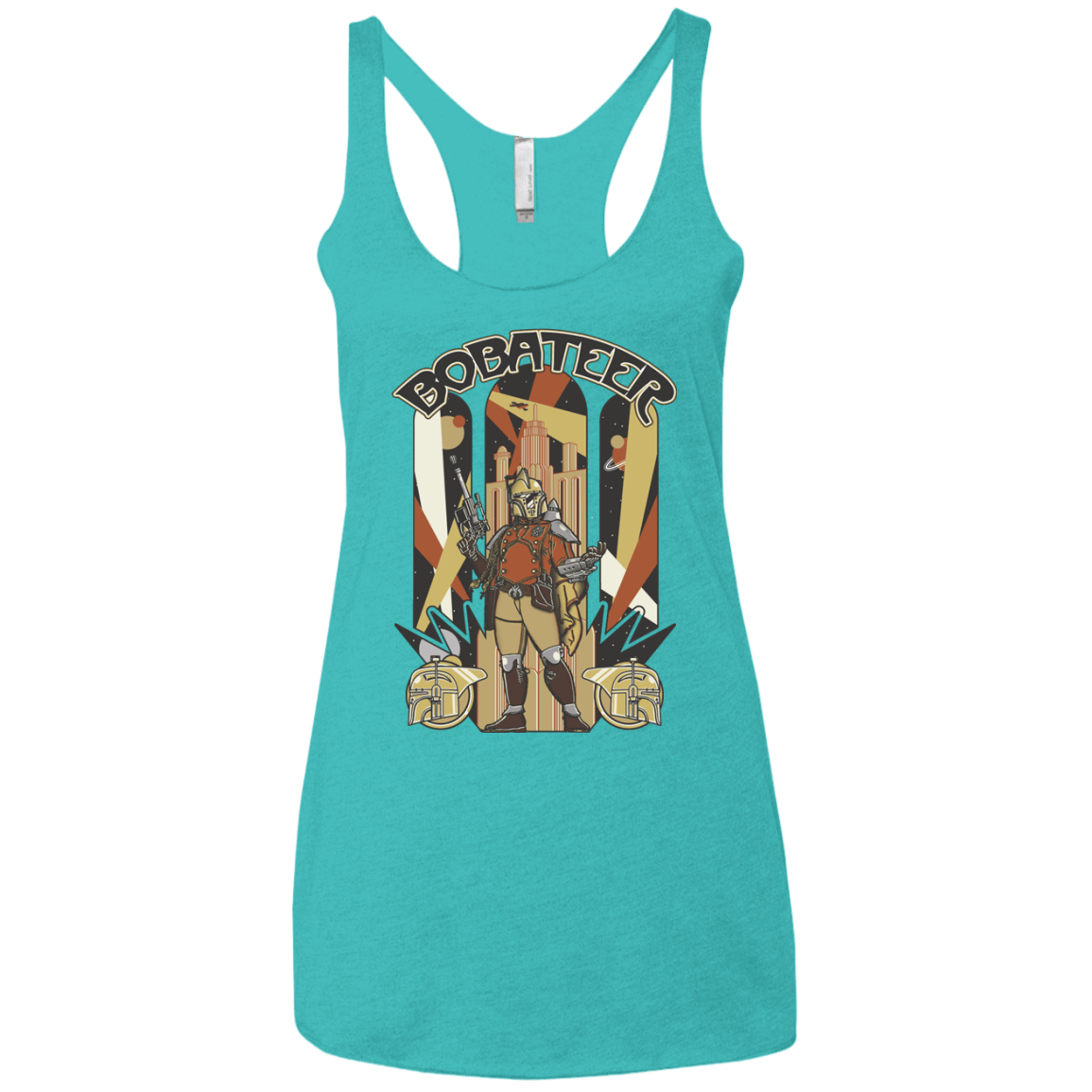 T-Shirts Tahiti Blue / X-Small Bobateer Women's Triblend Racerback Tank