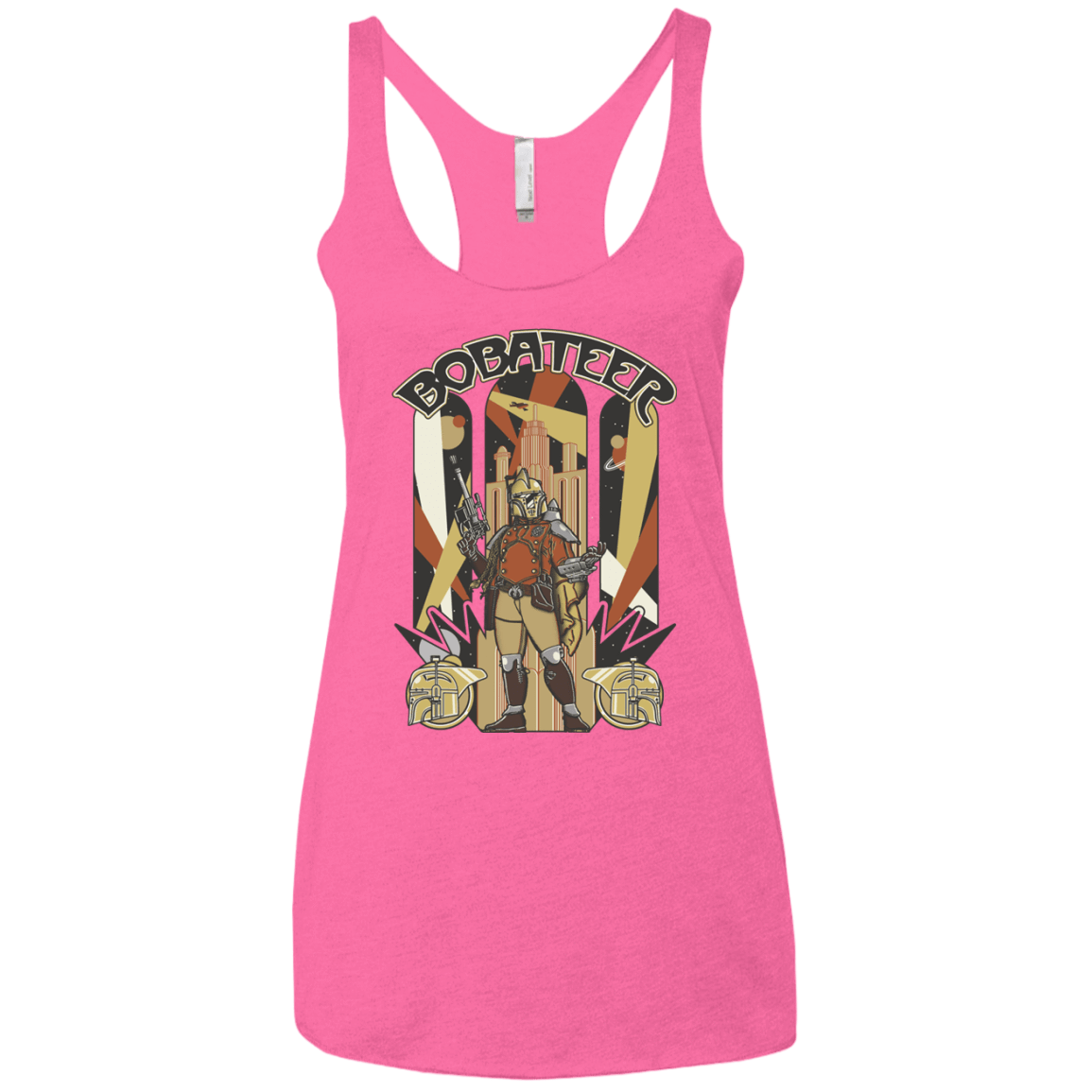 T-Shirts Vintage Pink / X-Small Bobateer Women's Triblend Racerback Tank