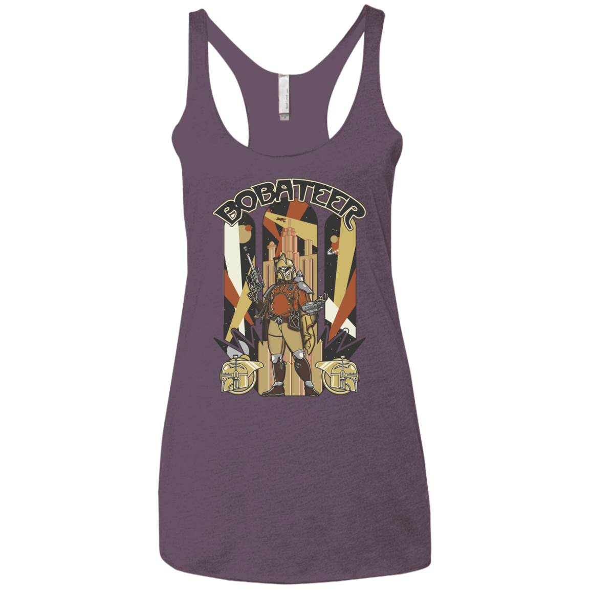 T-Shirts Vintage Purple / X-Small Bobateer Women's Triblend Racerback Tank