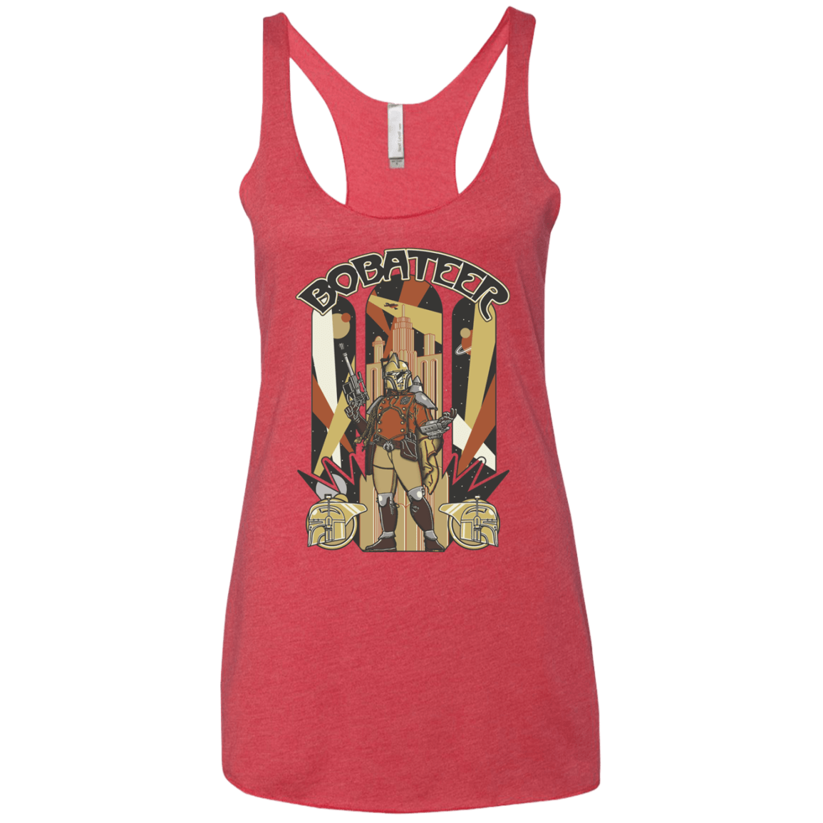 T-Shirts Vintage Red / X-Small Bobateer Women's Triblend Racerback Tank