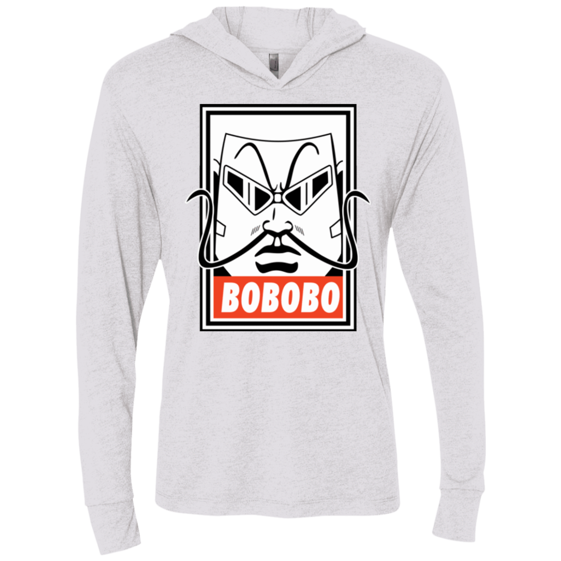 T-Shirts Heather White / X-Small Bobobey Triblend Long Sleeve Hoodie Tee