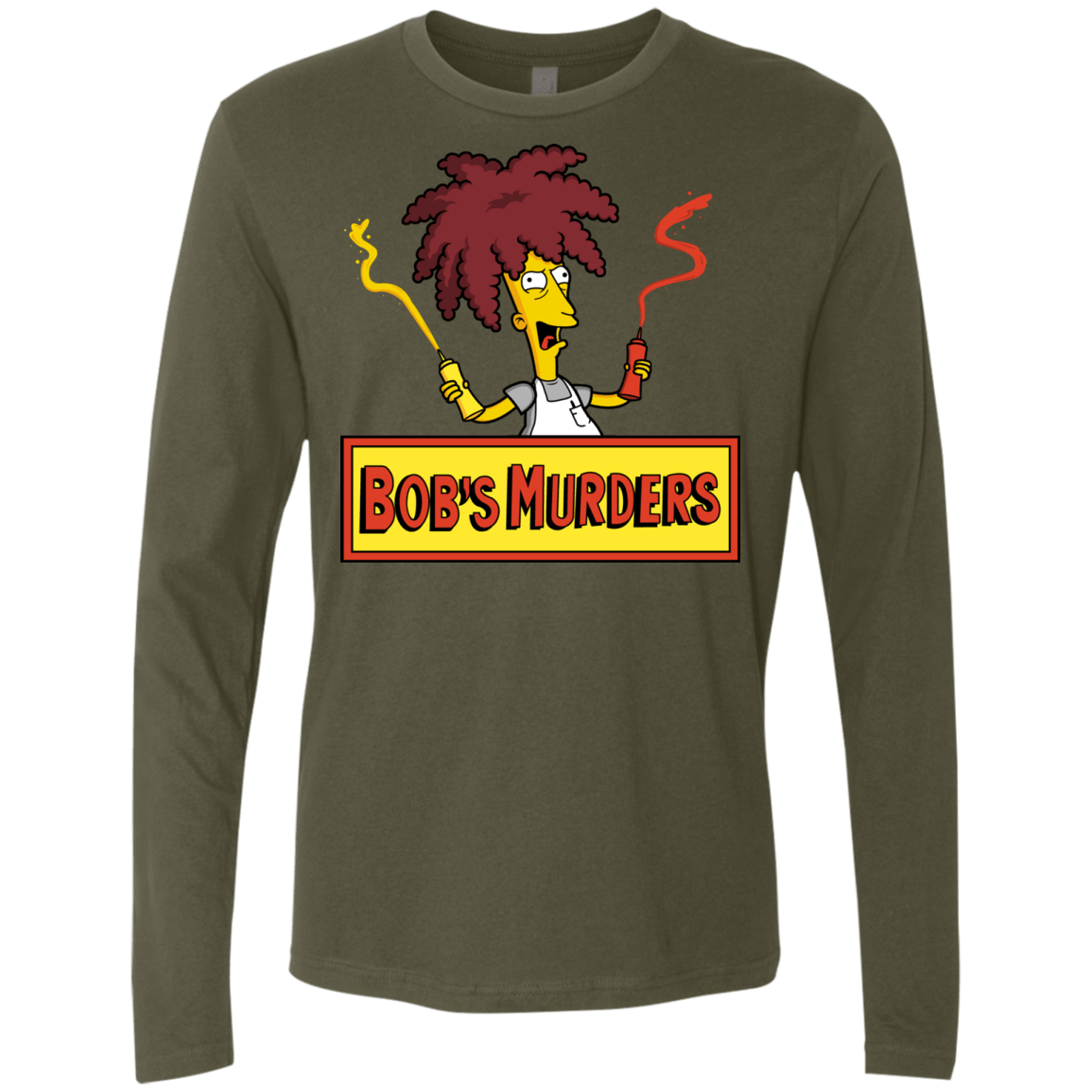 T-Shirts Military Green / S Bobs Murders Men's Premium Long Sleeve
