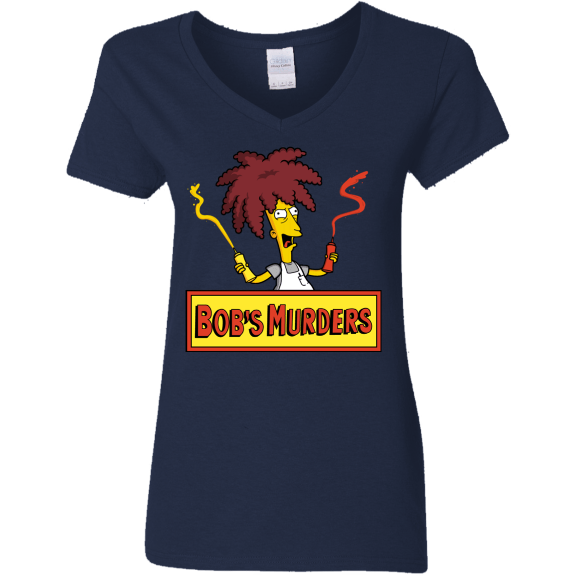 T-Shirts Navy / S Bobs Murders Women's V-Neck T-Shirt