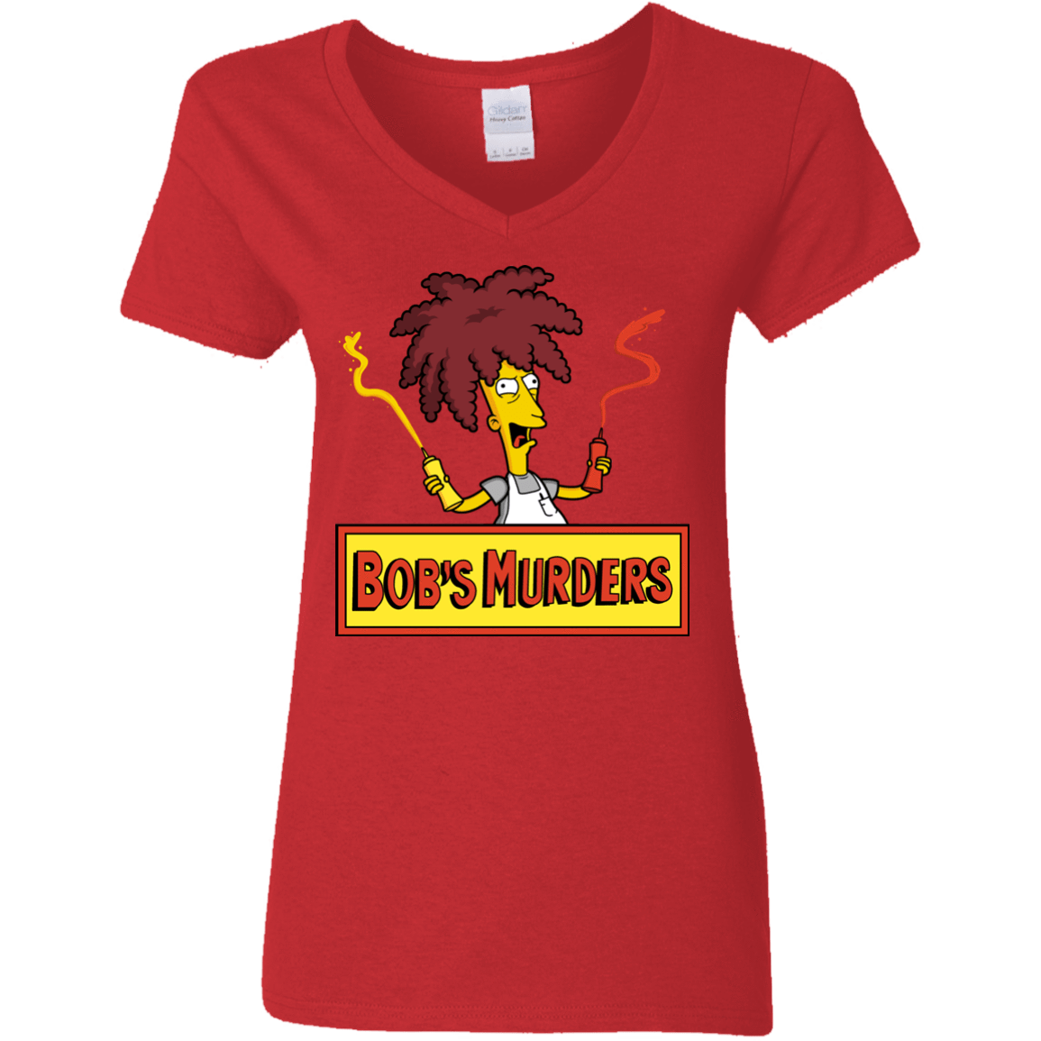 T-Shirts Red / S Bobs Murders Women's V-Neck T-Shirt