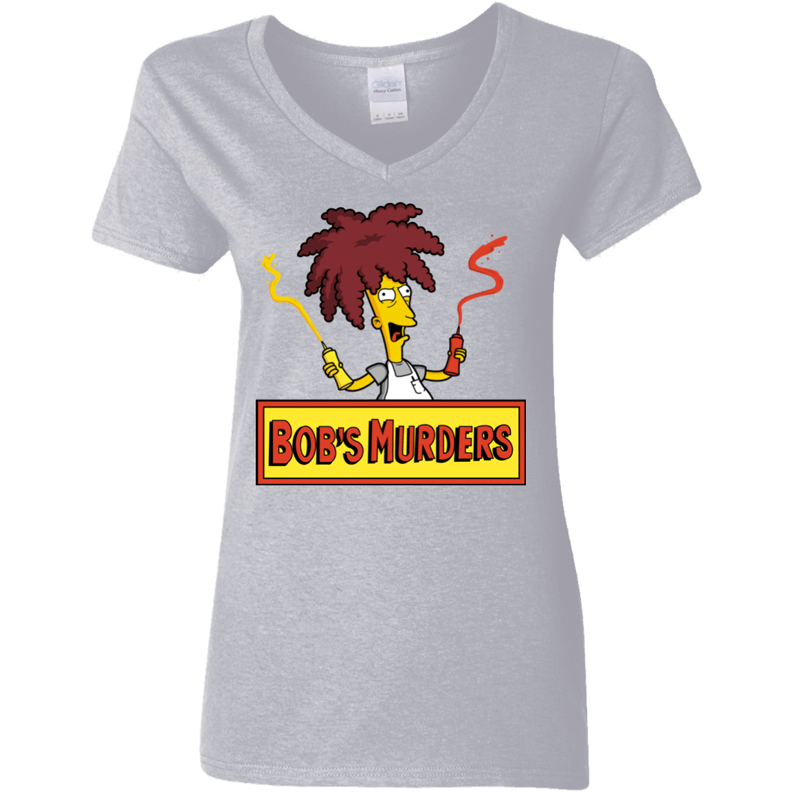 T-Shirts Sport Grey / S Bobs Murders Women's V-Neck T-Shirt
