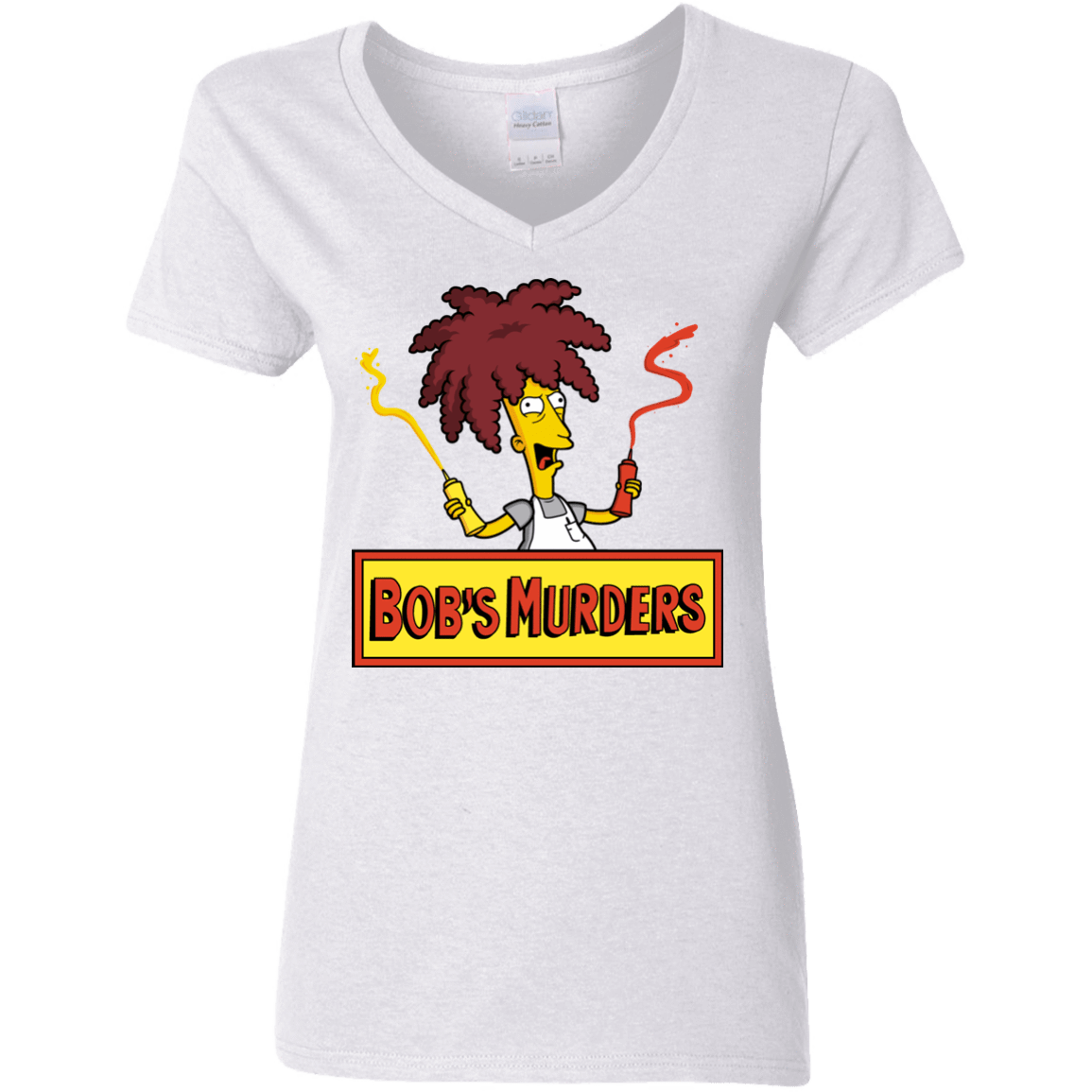 T-Shirts White / S Bobs Murders Women's V-Neck T-Shirt