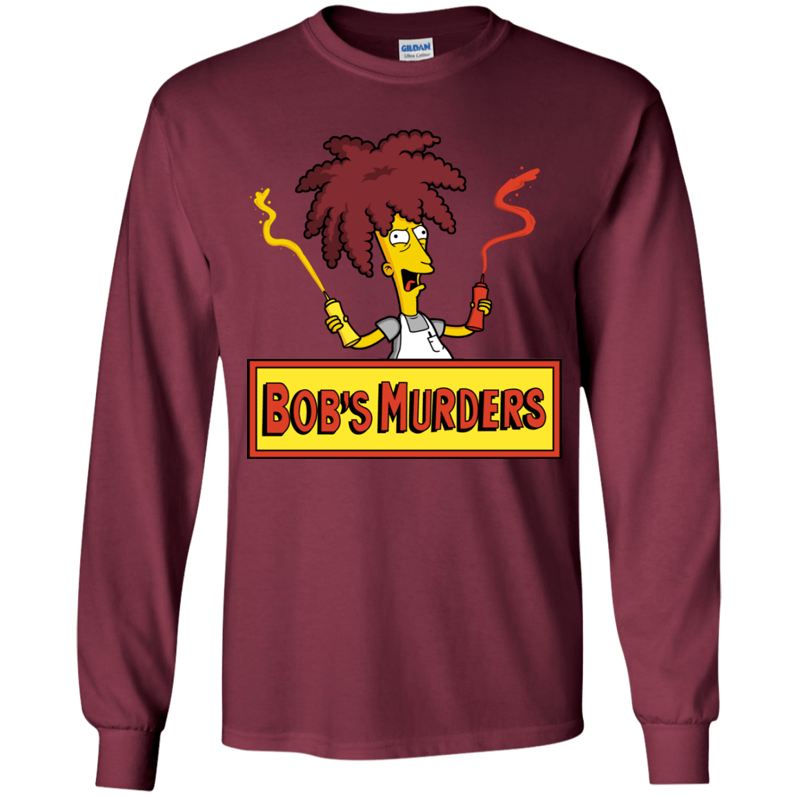 T-Shirts Maroon / YS Bobs Murders Youth Long Sleeve T-Shirt