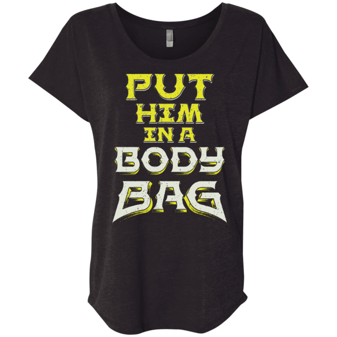 T-Shirts Vintage Black / X-Small BODY BAG Triblend Dolman Sleeve