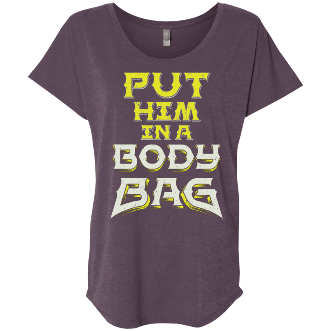 T-Shirts Vintage Purple / X-Small BODY BAG Triblend Dolman Sleeve
