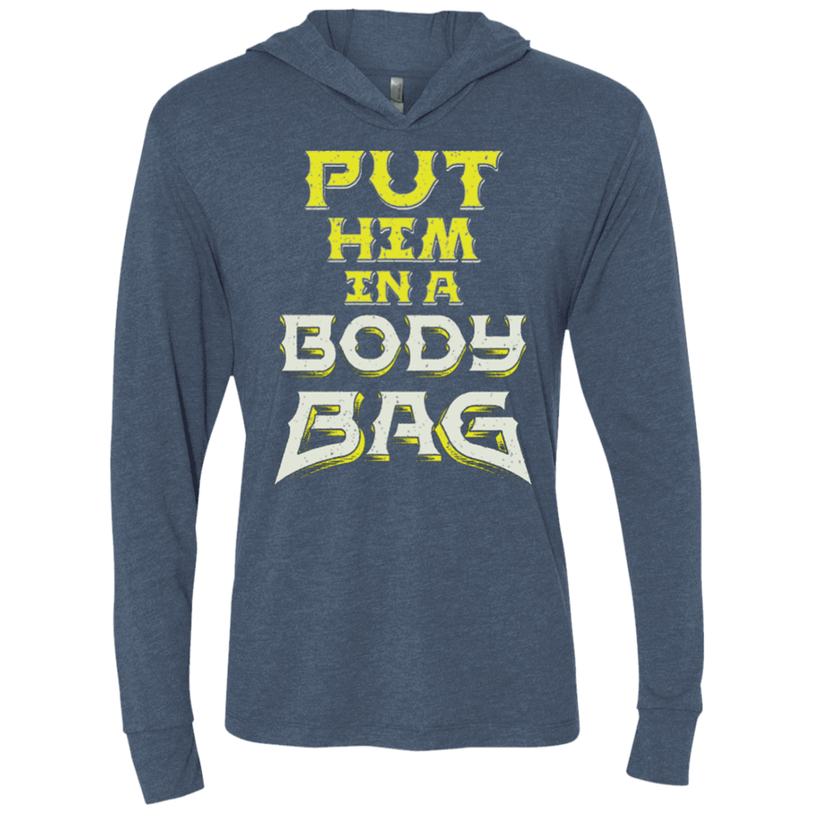 T-Shirts Indigo / X-Small BODY BAG Triblend Long Sleeve Hoodie Tee