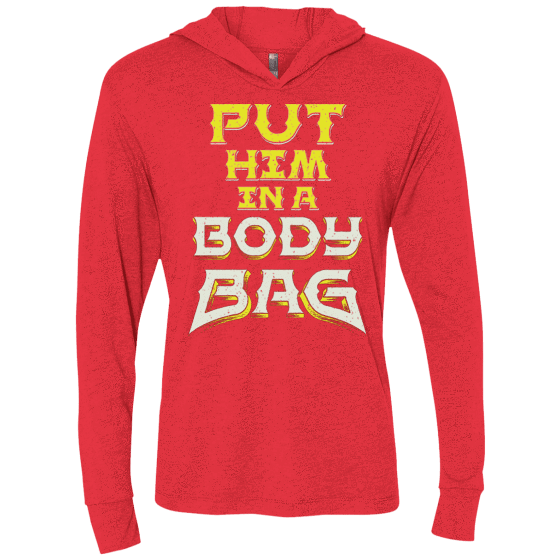 T-Shirts Vintage Red / X-Small BODY BAG Triblend Long Sleeve Hoodie Tee