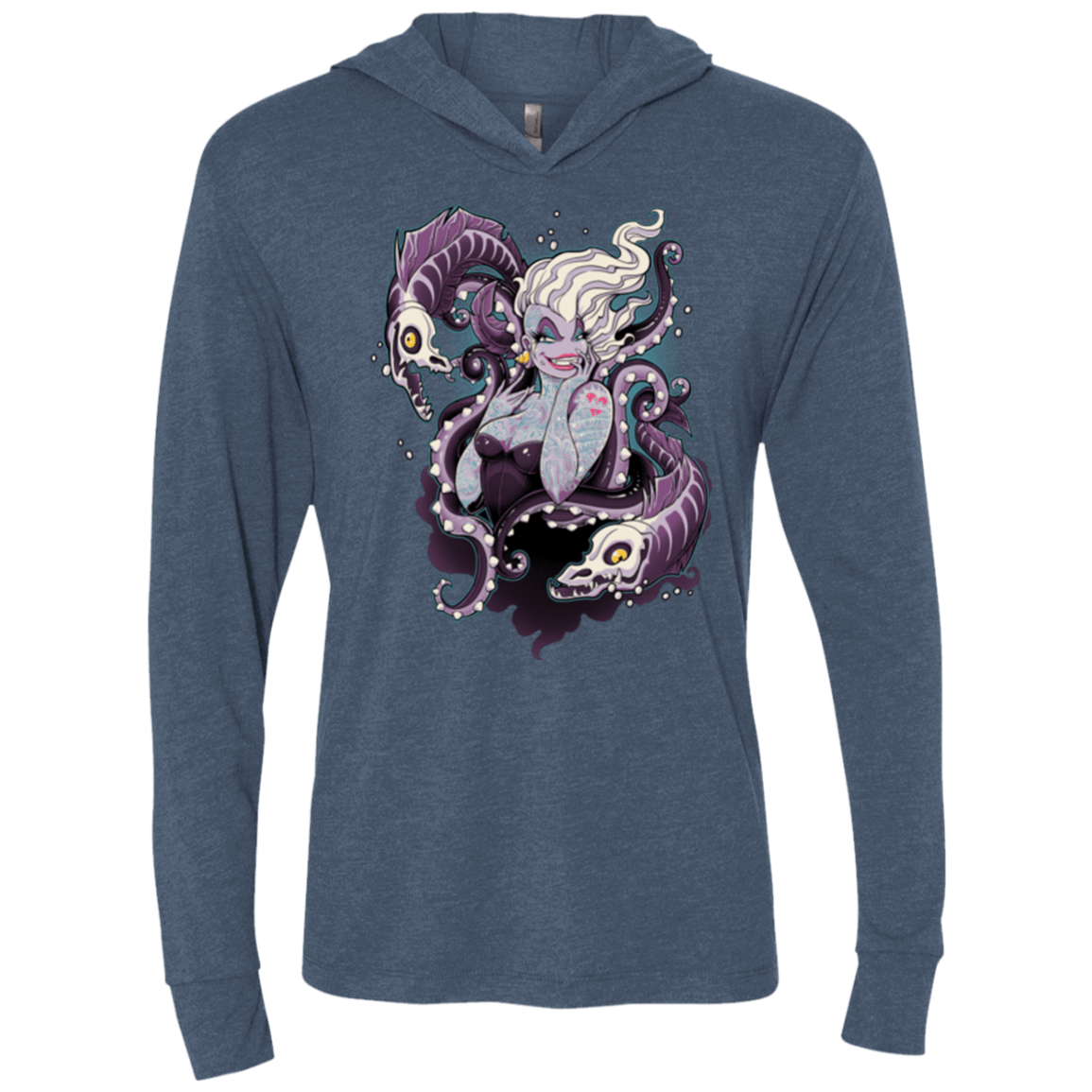 T-Shirts Indigo / X-Small Body Language Triblend Long Sleeve Hoodie Tee