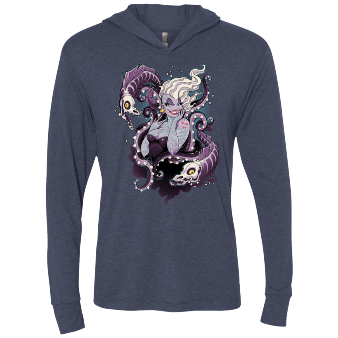 T-Shirts Vintage Navy / X-Small Body Language Triblend Long Sleeve Hoodie Tee