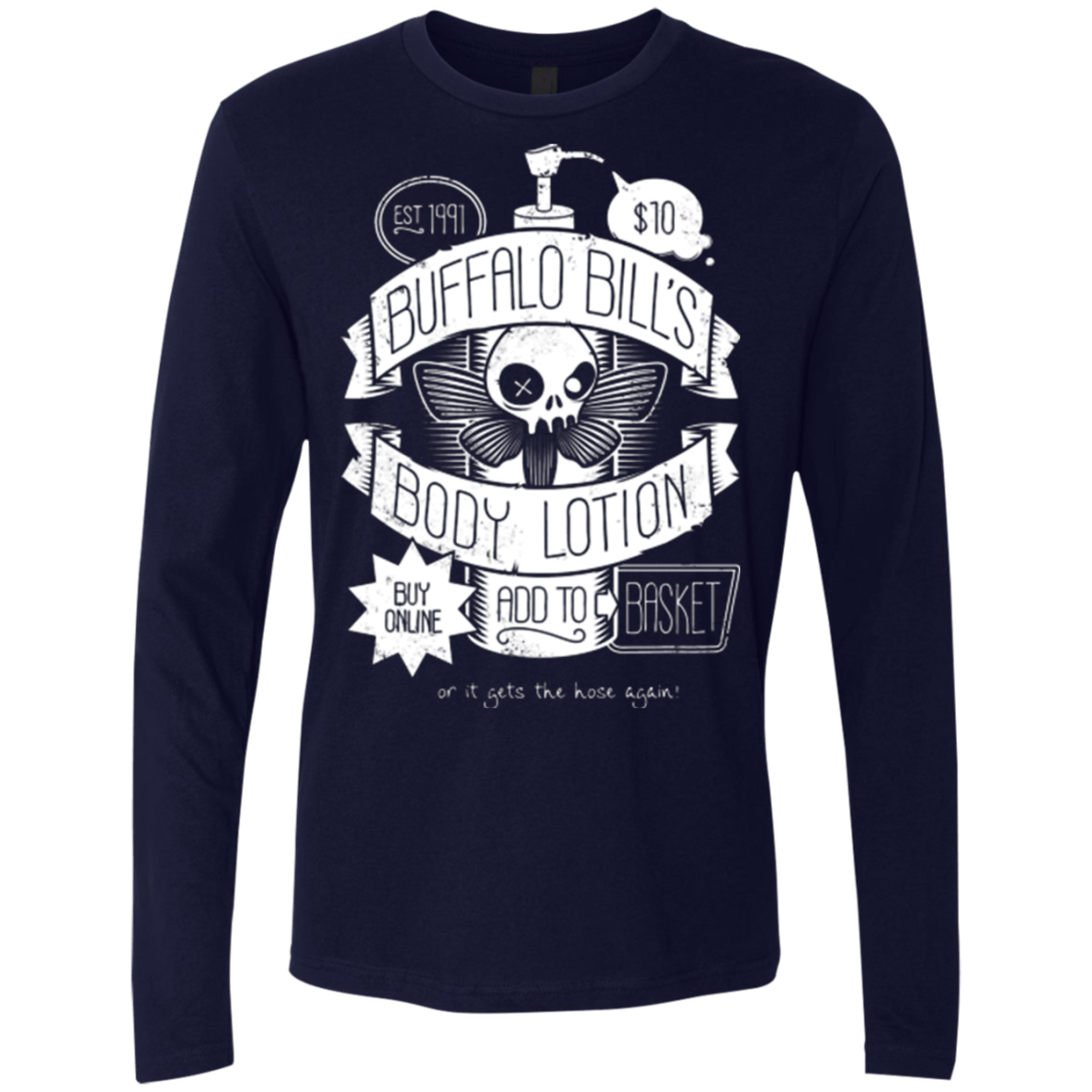 T-Shirts Midnight Navy / Small Body Lotion Men's Premium Long Sleeve