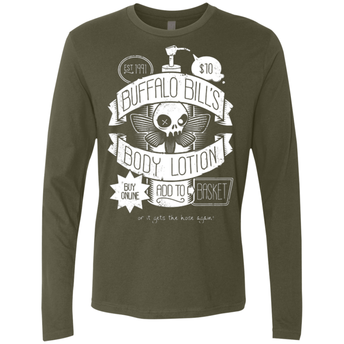 T-Shirts Military Green / Small Body Lotion Men's Premium Long Sleeve