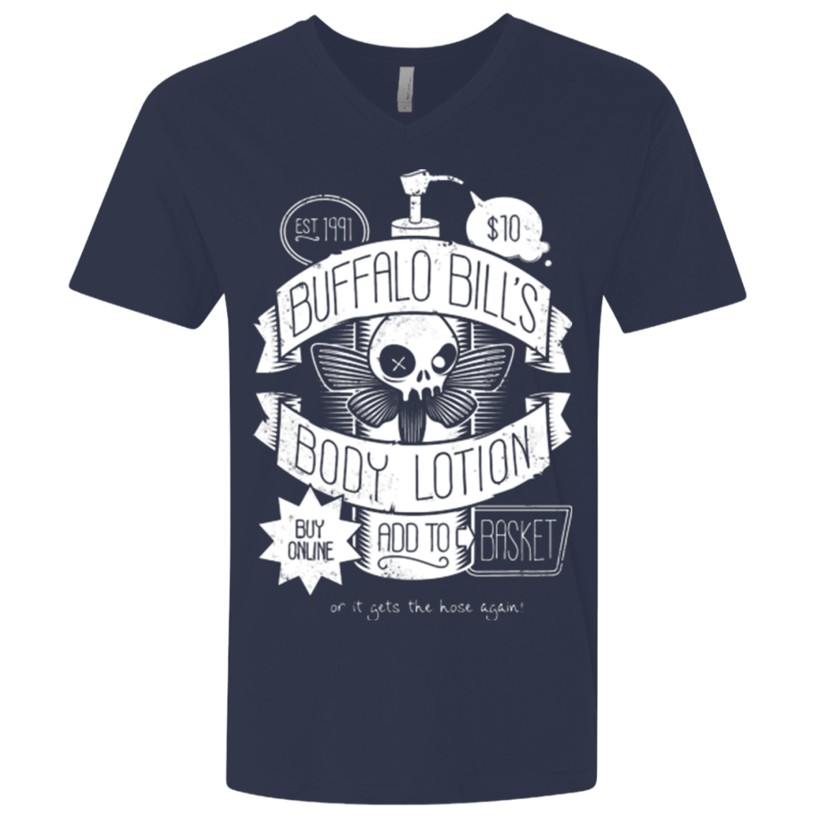 T-Shirts Midnight Navy / X-Small Body Lotion Men's Premium V-Neck