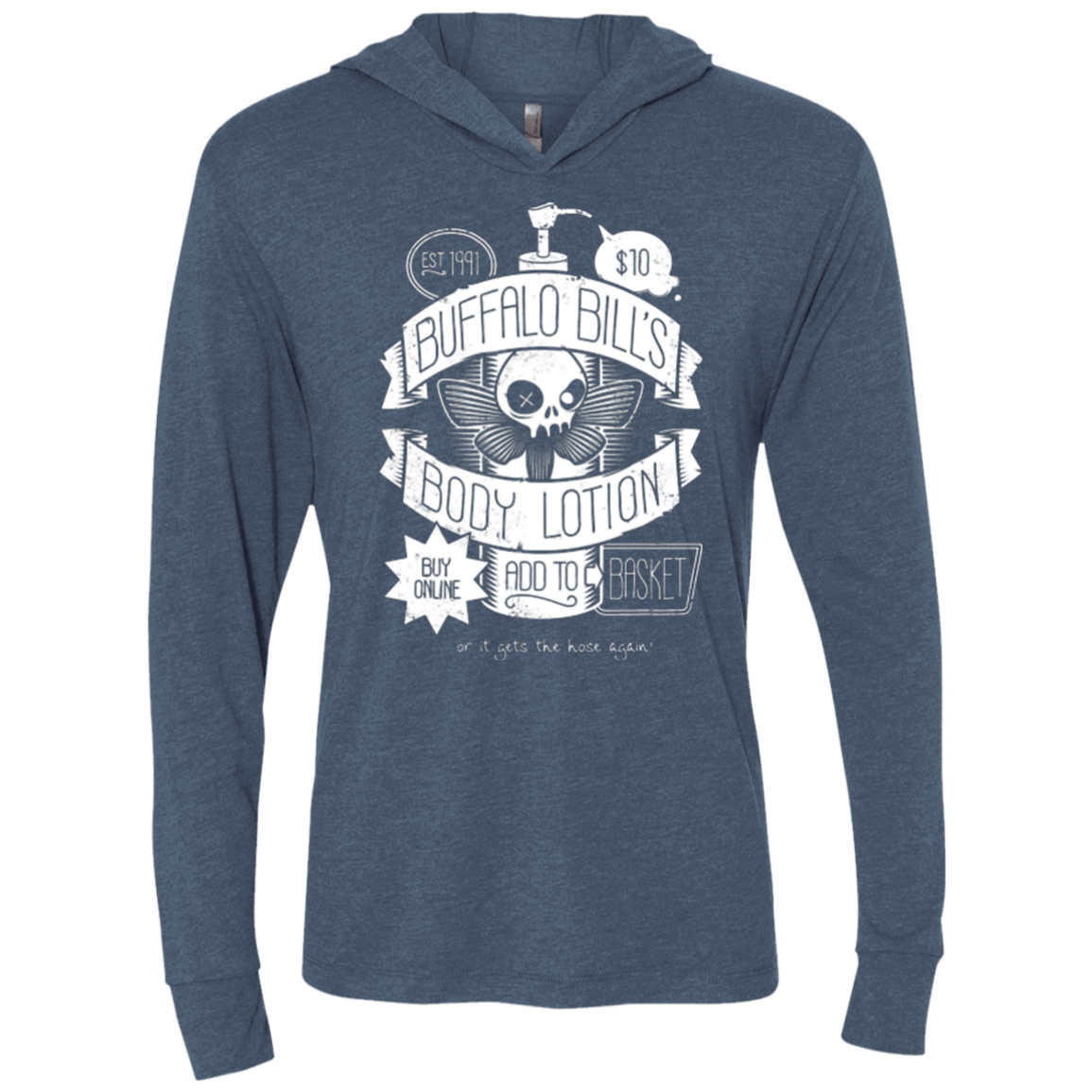 T-Shirts Indigo / X-Small Body Lotion Triblend Long Sleeve Hoodie Tee