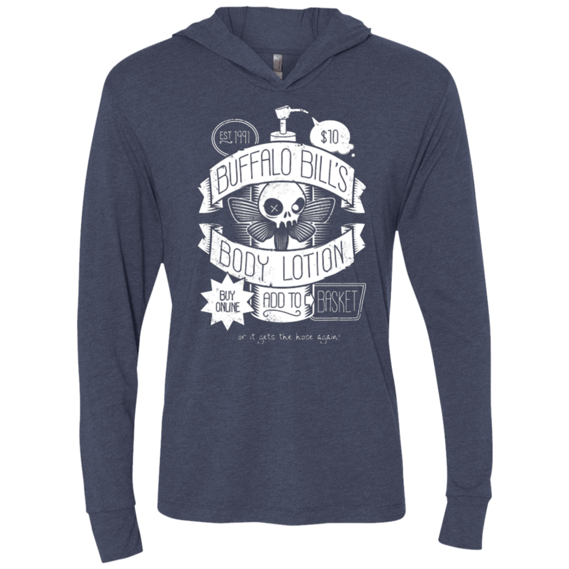 T-Shirts Vintage Navy / X-Small Body Lotion Triblend Long Sleeve Hoodie Tee