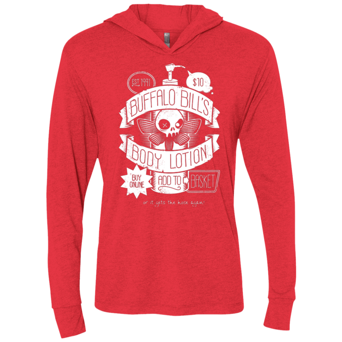 Body Lotion Triblend Long Sleeve Hoodie Tee