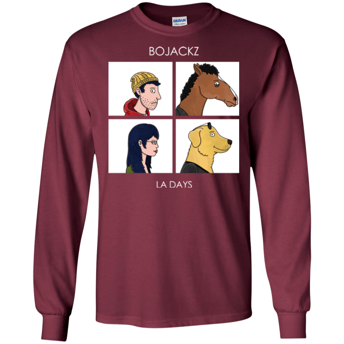 T-Shirts Maroon / S Bojackz Men's Long Sleeve T-Shirt