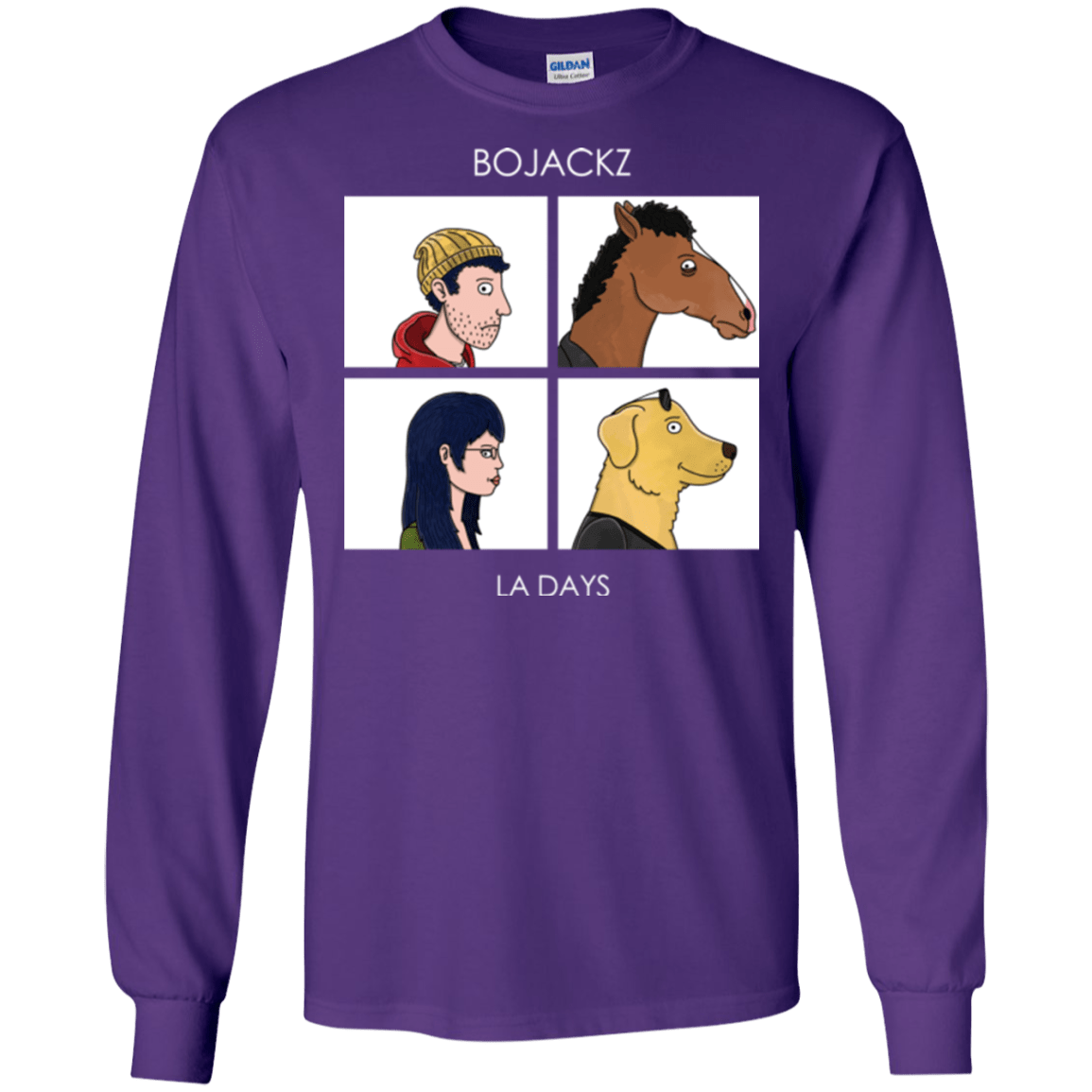 T-Shirts Purple / S Bojackz Men's Long Sleeve T-Shirt