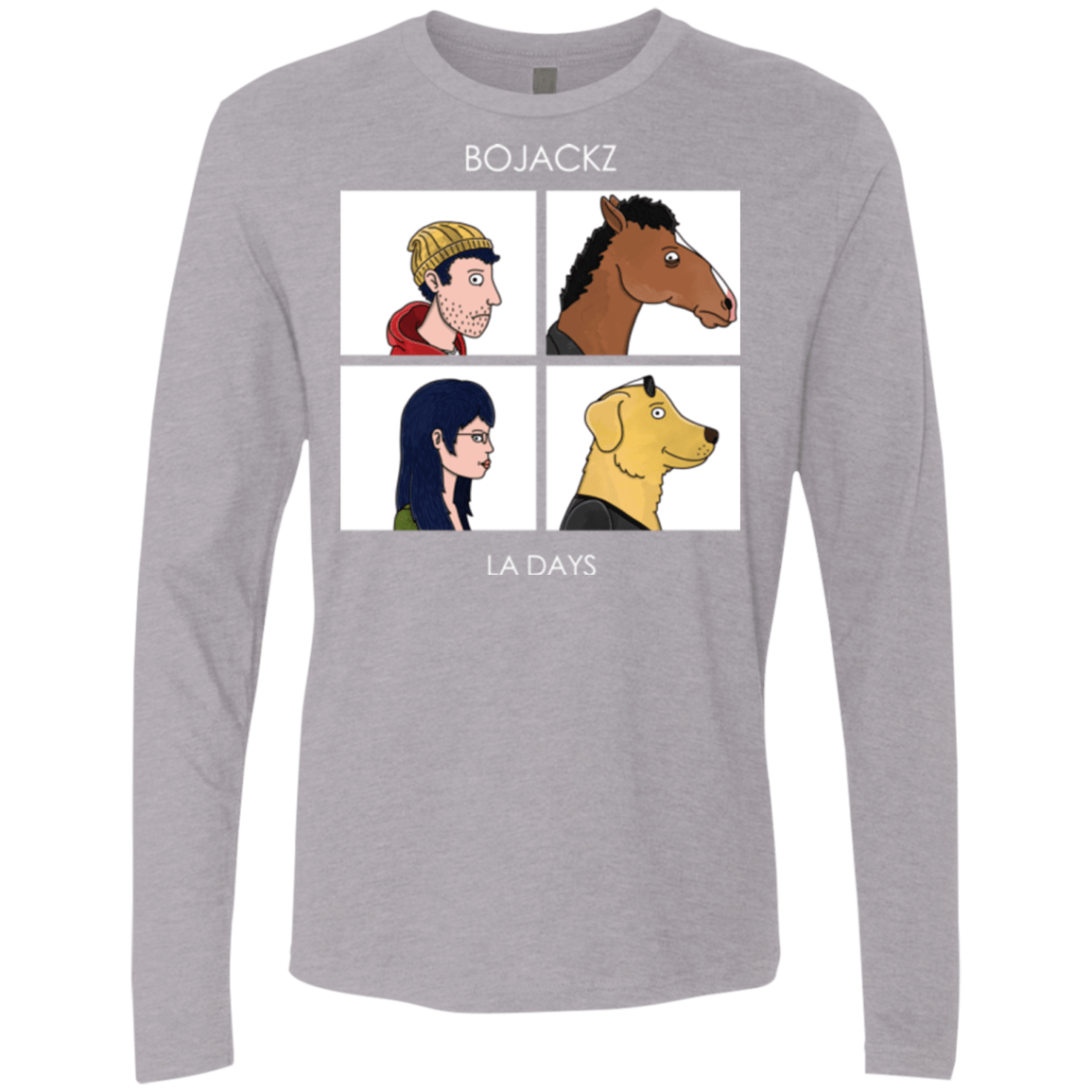 T-Shirts Heather Grey / S Bojackz Men's Premium Long Sleeve