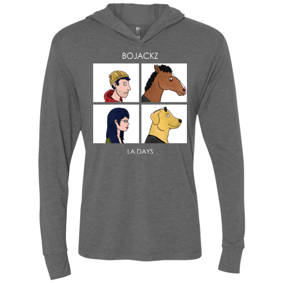 T-Shirts Premium Heather / X-Small Bojackz Triblend Long Sleeve Hoodie Tee