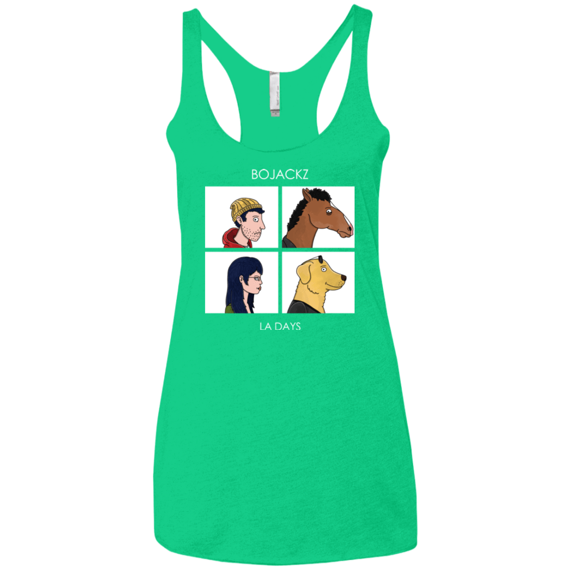 T-Shirts Envy / X-Small Bojackz Women's Triblend Racerback Tank