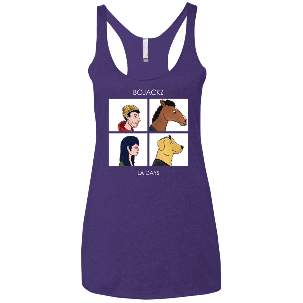 T-Shirts Purple Rush / X-Small Bojackz Women's Triblend Racerback Tank
