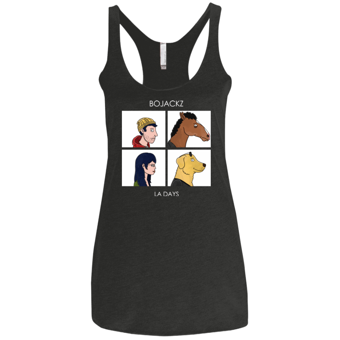 T-Shirts Vintage Black / X-Small Bojackz Women's Triblend Racerback Tank