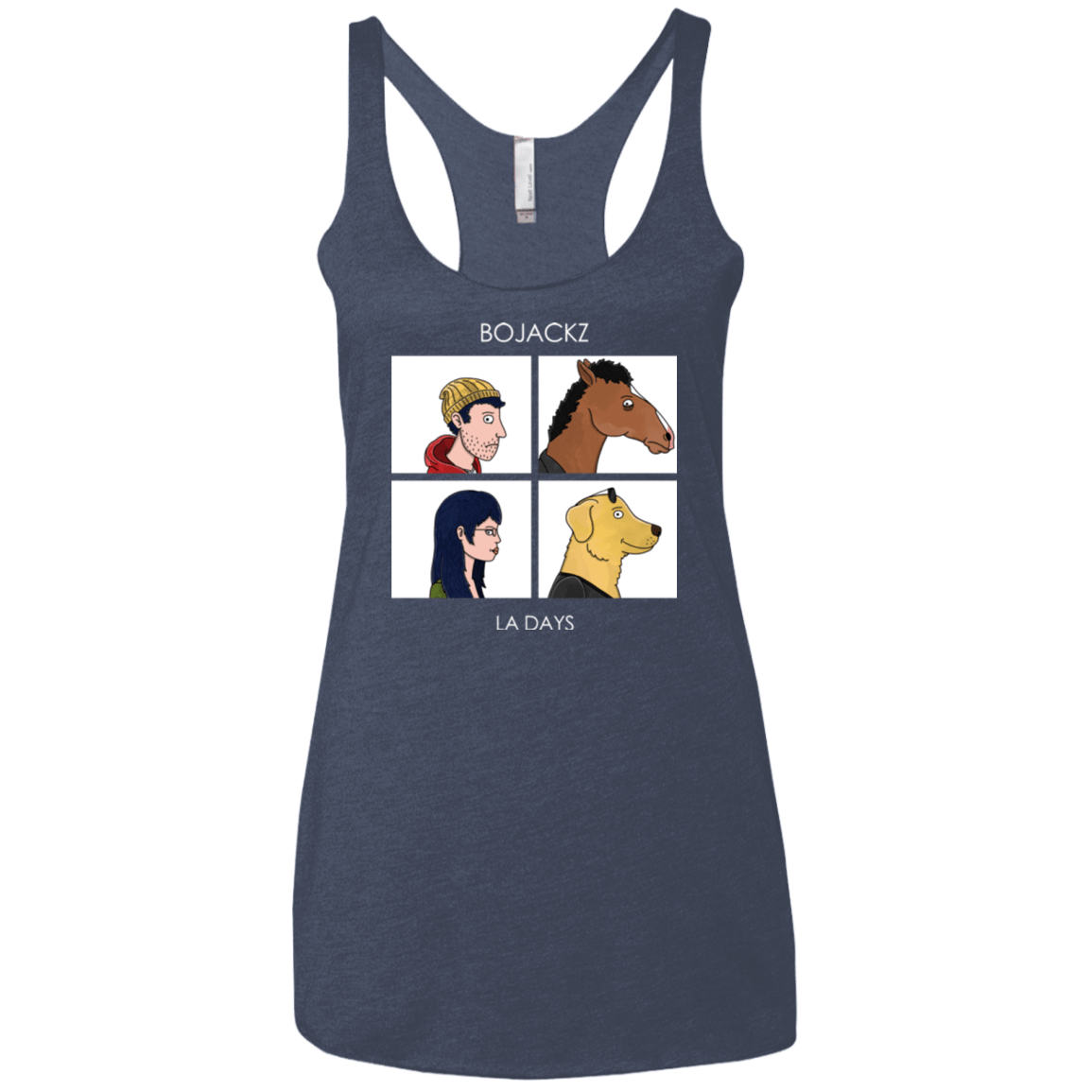 T-Shirts Vintage Navy / X-Small Bojackz Women's Triblend Racerback Tank