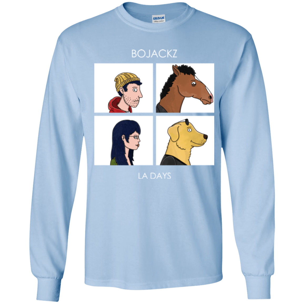 T-Shirts Light Blue / YS Bojackz Youth Long Sleeve T-Shirt