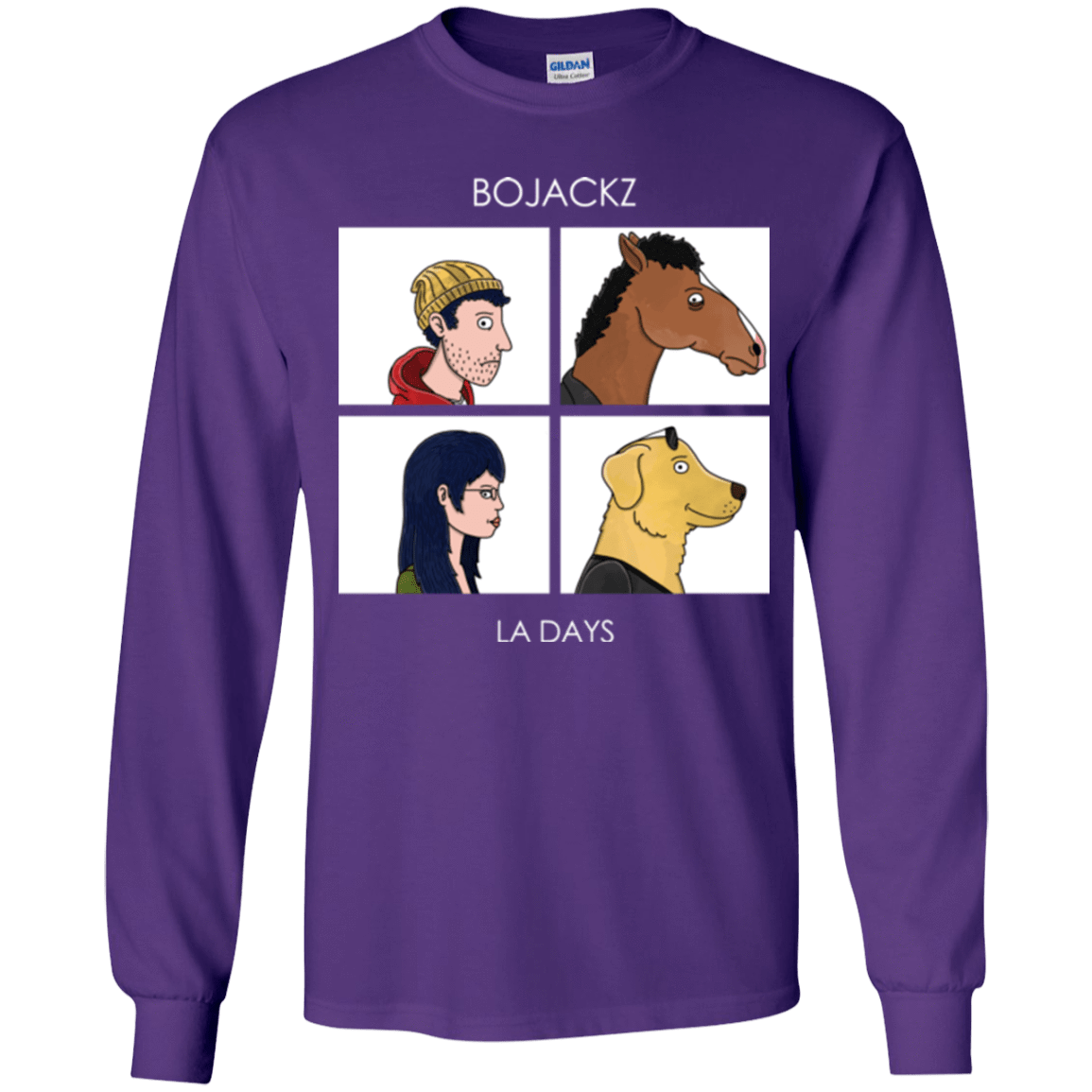 T-Shirts Purple / YS Bojackz Youth Long Sleeve T-Shirt
