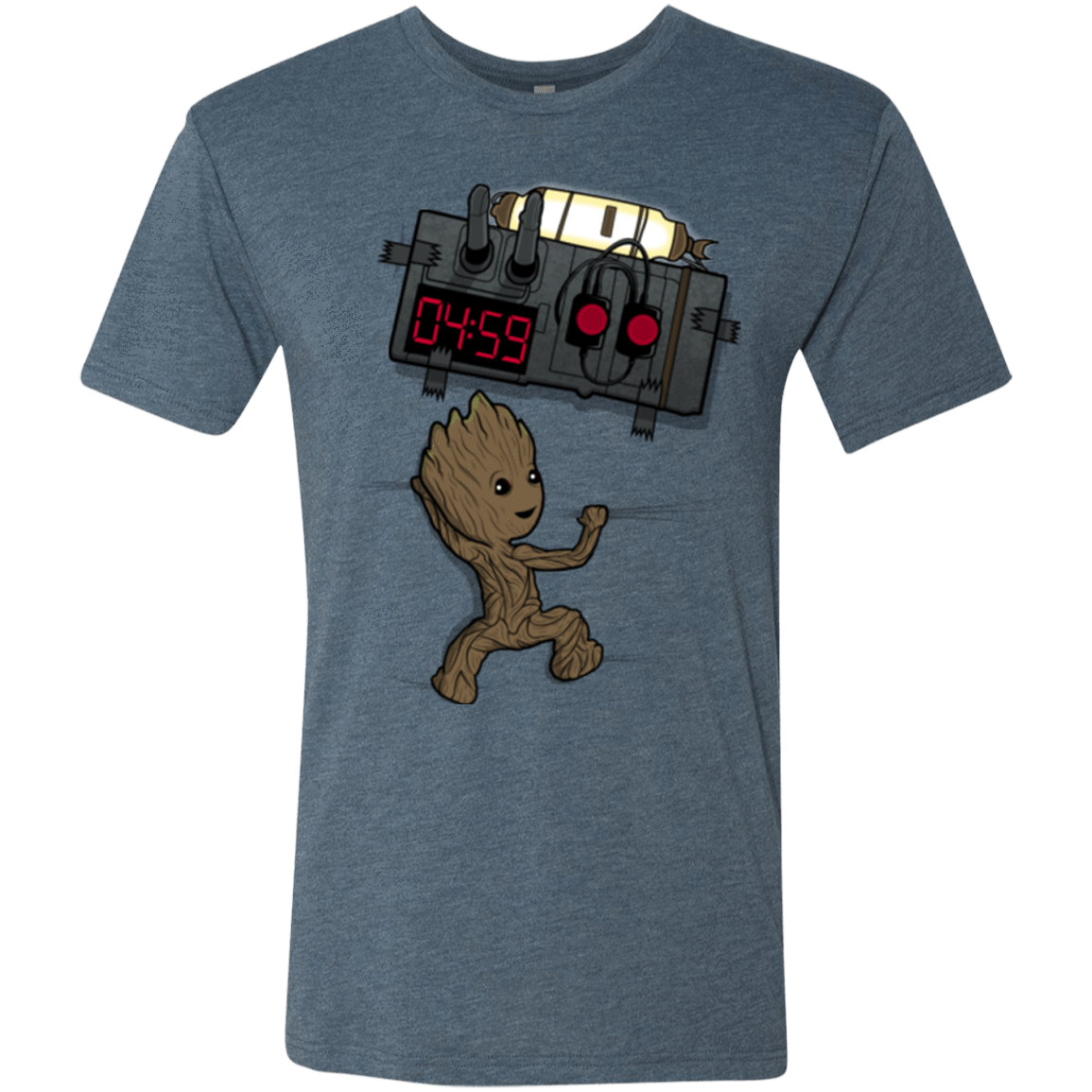 T-Shirts Indigo / Small Bomb In Your Chest! Men's Triblend T-Shirt