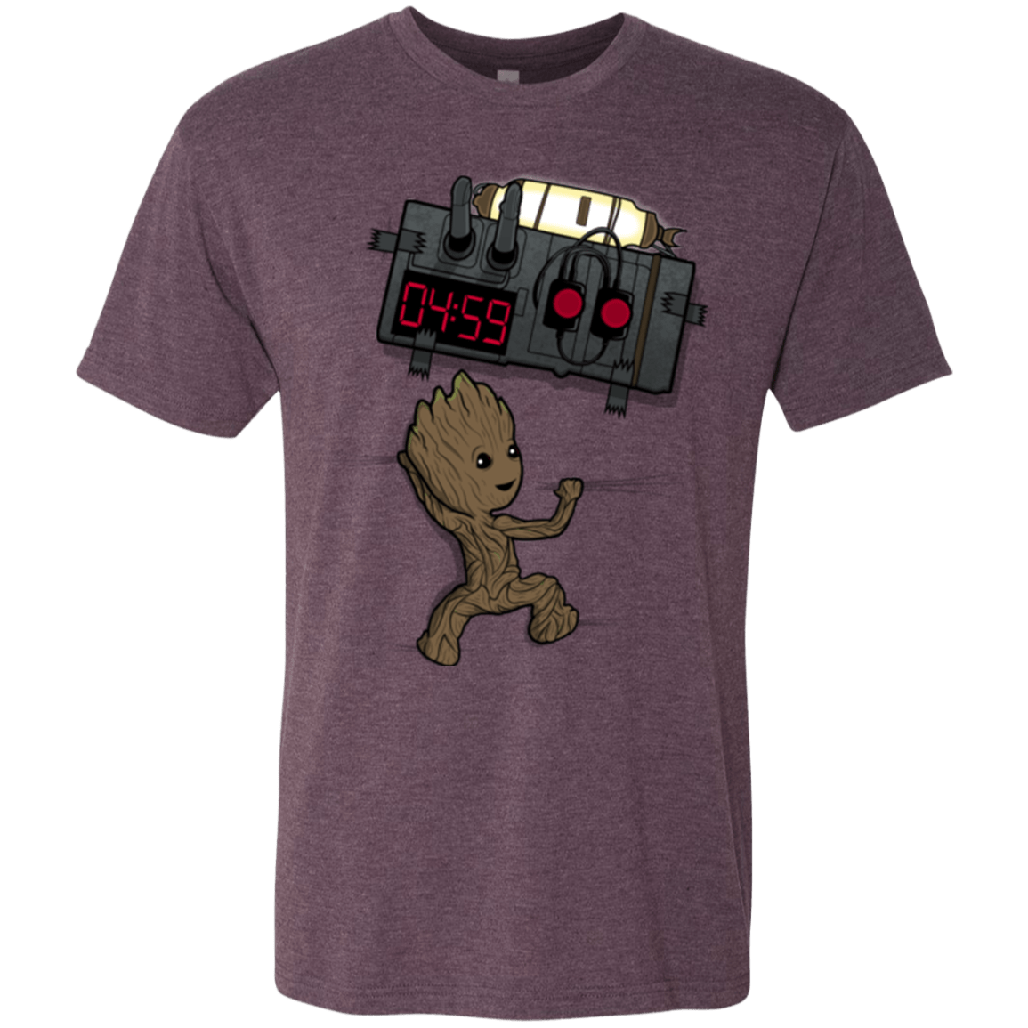 T-Shirts Vintage Purple / Small Bomb In Your Chest! Men's Triblend T-Shirt